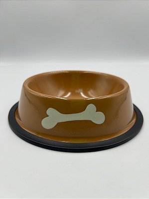 Comedouro/Bebedouro para Pet Cão ou Gato | Marrom | 16cm
