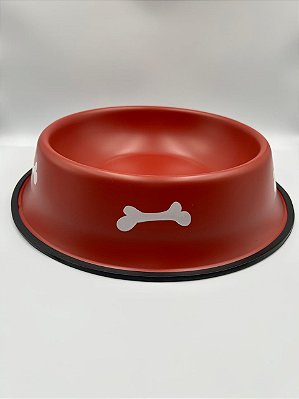Comedouro/Bebedouro para Pet Cão ou Gato | Vermelho | 34cm
