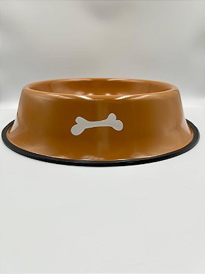 Comedouro/Bebedouro para Pet Cão ou Gato | Marrom | 34cm