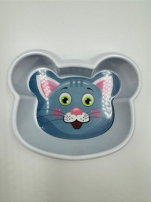Comedouro/Bebedouro para Pet Cão ou Gato 12,5x16x3,5cm (P) - Gatinho