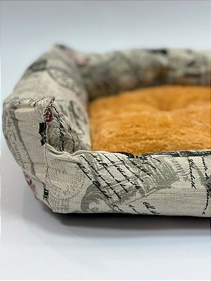 Cama para Pet Cão ou Gato 45x32x14cm (P) - Estampa Paris