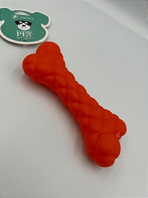 Brinquedo para Pet Cão | Osso Mordedor de Silicone | Vermelho