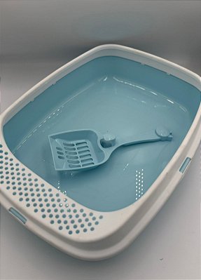 Caixa De Areia Para Gato Aberta P Diversas Cores + Pá