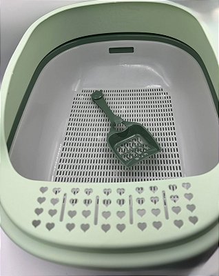 Caixa De Areia Para Gato Aberta Com Peneira Grande + Pá