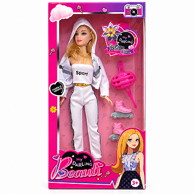 Boneca Esportista com Objetos de Patinação - Sortidas