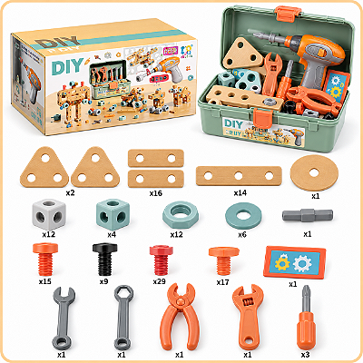 Maleta c/ Kit Ferramentas de Construção Infantil