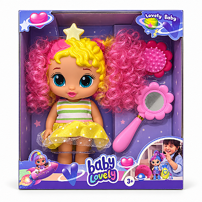 Boneca Lovely Baby com Pente e Espelho - Sortidas