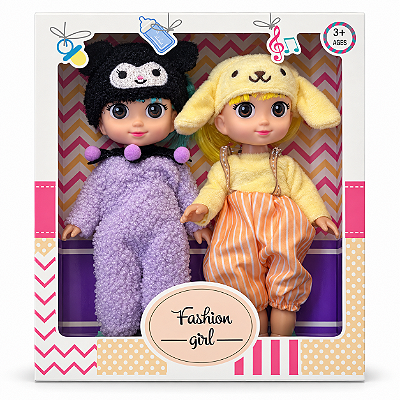 Kit com 2 Bonecas Fashion Fantasiadas – Modelos Sortidos
