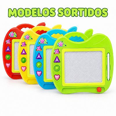Brinquedo Lousa Mágica Magnética c/ 3 Acessórios - Sortidos