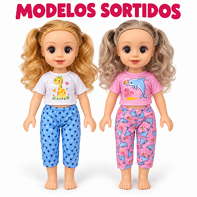 Boneca Sweet Baby 33 cm Com Som Cabelo Longo Sortida 1 Unidade