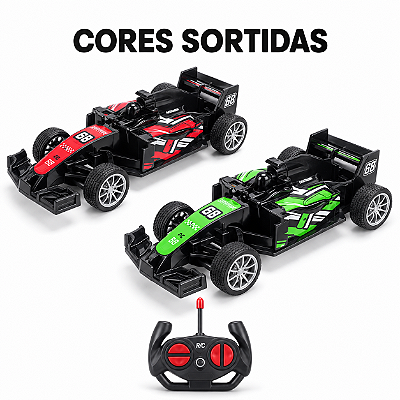 Carro Corrida Racing Car Controle Remoto Cores Sortidas