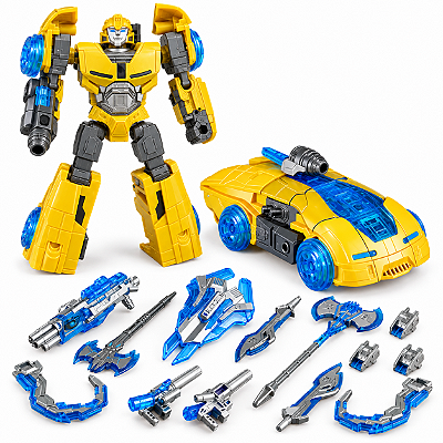Robô Transformável em Carro 19cm com 14 Acessórios