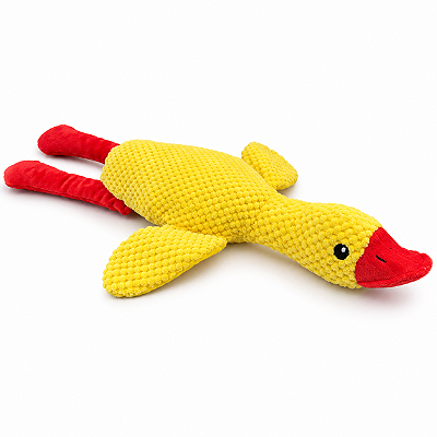 Brinquedo Pato de Pelúcia para Pet com Pernas Longas e Som - 51cm