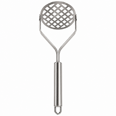 Amassador de Batatas em Aço Inox 26cm com Cabo e Argola