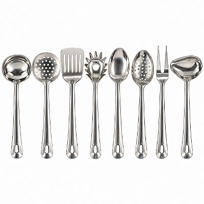 Talheres de Servir Inox 30cm Kit 8 Peças ou Avulso