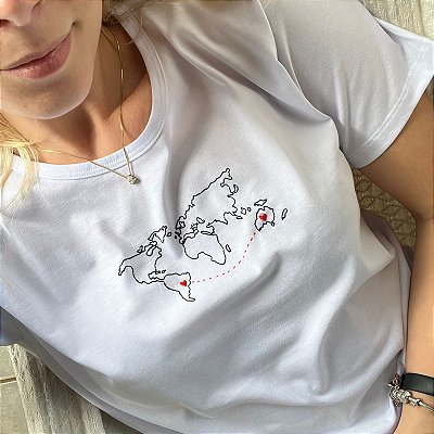 Camiseta Mapa Mundi