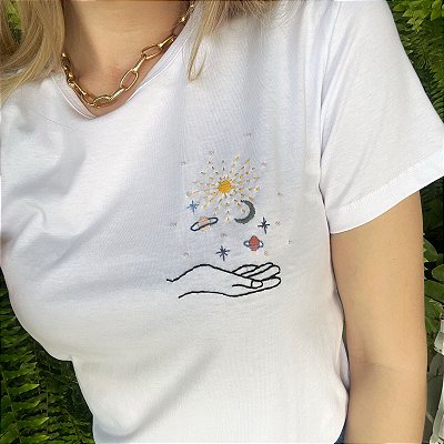 Camiseta Planetinhas Branca