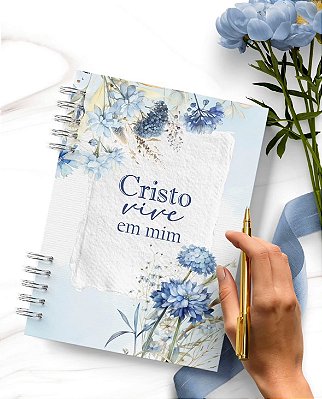 Caderno Espiral 'Cristo vive em mim'