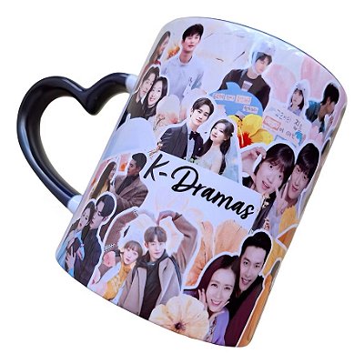 Caneca K-Drama com Alça em Coração