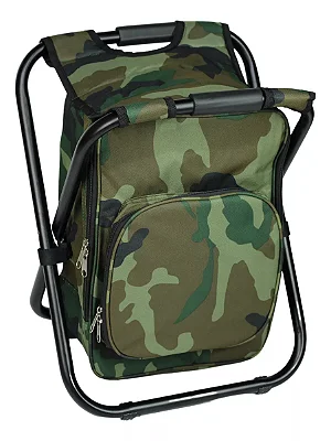 Mochila Semi Térmica Com Banco Camping Pesca Praia Cooler