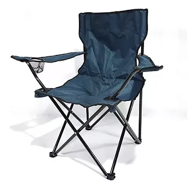 Cadeira Dobrável Resistente Bolsa Porta Copos Camping Pesca
