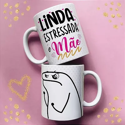 Caneca Dia Das Mães Flork Porcelana Frases Divertidas Amor