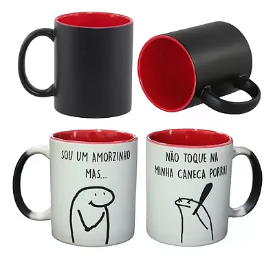 Caneca Mágica Flork Meme Figurinha Engraçado Desenho Xícara