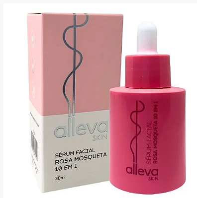Sérum Facial Rosa Mosqueta 10 em 1 Alleva