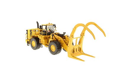 Miniatura Pá Carregadeira com Garras Serraria Caterpillar 988K 1:50 Diecast Masters