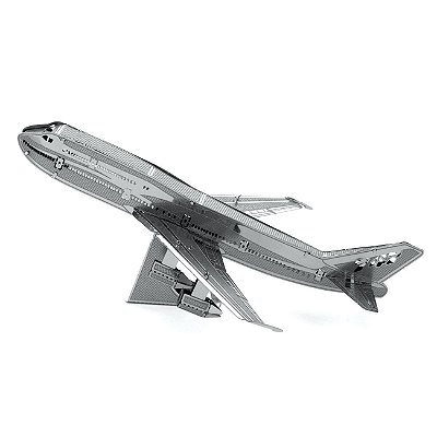 Miniatura De Montar Metal Earth Avião Boeing 747 MMS004