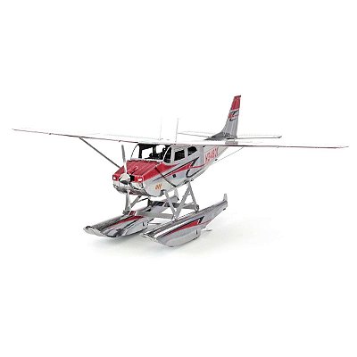 Miniatura De Montar Metal Earth Avião Hidroavião Cessna 182 MMS111