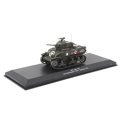 Miniatura Tanque De Guerra M5A1 Light 37TH Battalion França 1944 1/43 Motor City