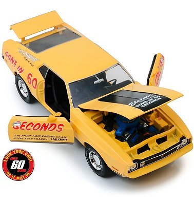 Carrinho Greenlight Mustang Mach 1 1973 1/18 60 Segundos