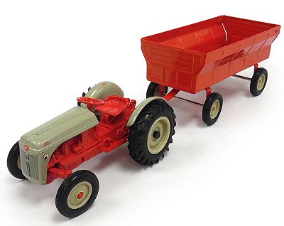 Miniatura Trator Ford 8N Com Vagão Flarebox Feno-Grãos 1/16 ERTL