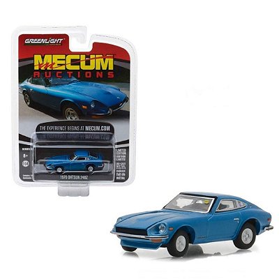 Miniatura Datsun 240Z 1970 Azul 1/64 Greenlight Mecum Auctions