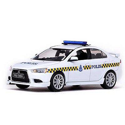 Miniatura Mitsubishi Lancer Policia Malaysia Branco 1/43 Vitesse
