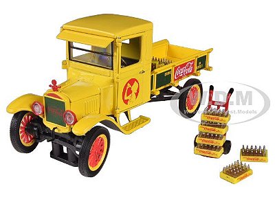 Miniatura Ford Model T Pickup 1923 Coca-Cola 1/32 Motor City Classics Amarelo
