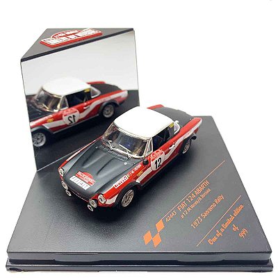 Miniatura Vitesse Fiat 124 Abarth #12 M.Verini 1973 1/43