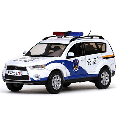 Miniatura Mitsubishi Outlander Viatura Policia China 1/43 Vitesse Branco