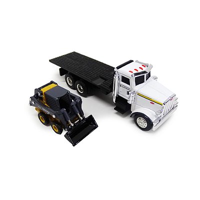 Miniatura Caminhão Peterbil 367 Carregadeira John Deere 1/64