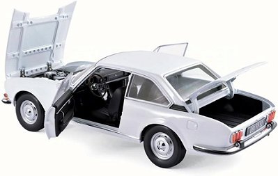 Miniatura Peugeot 504 Coupé 1969 Branco Arosa 1/18 Norev