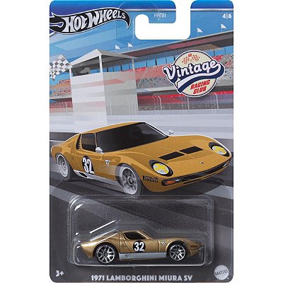 Miniatura Hot Wheels Lamborghini Miura SV 1971 Vintage Racin