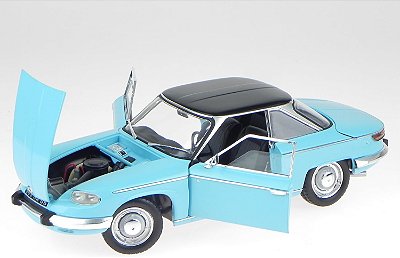 Miniatura Panhard 24 CT 1964 1/18 Norev Azul Toledo e Preto
