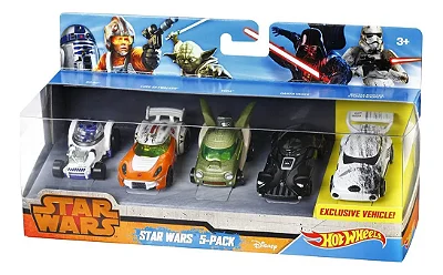 Pack 5 Miniaturas Hot Wheels Star Wars