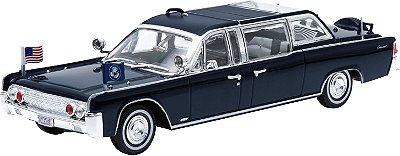 Miniatura Lincoln Continental SS-100-X Limousine Kennedy 1/43 IXO Models Preto