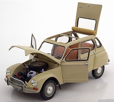 Miniatura Citroën Dyane 6 1970 Bege Borracha 1/18 Norev