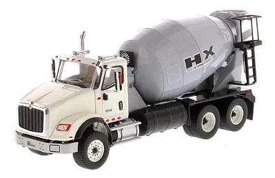 Miniatura Caminhão Betoneira International HX615 White 1/50 Diecast Masters