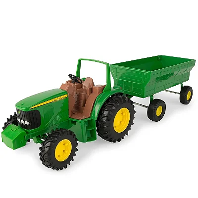 Miniatura 1:16 Trator Com Vagão John Deere (37163)
