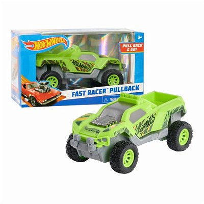 Veículo Hot Wheels Fast Racer Pullback Dawgzilla Verde Brinquedo de Fricção