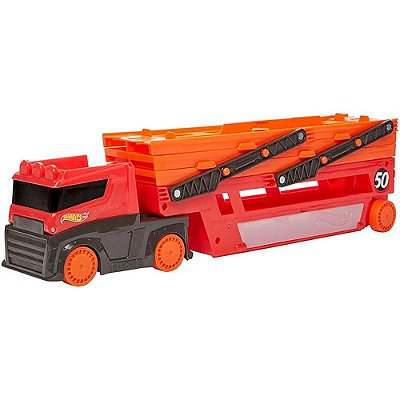 Miniatura Caminhão Cegonha Hot Wheels Mega Hauler para até 50 Carros